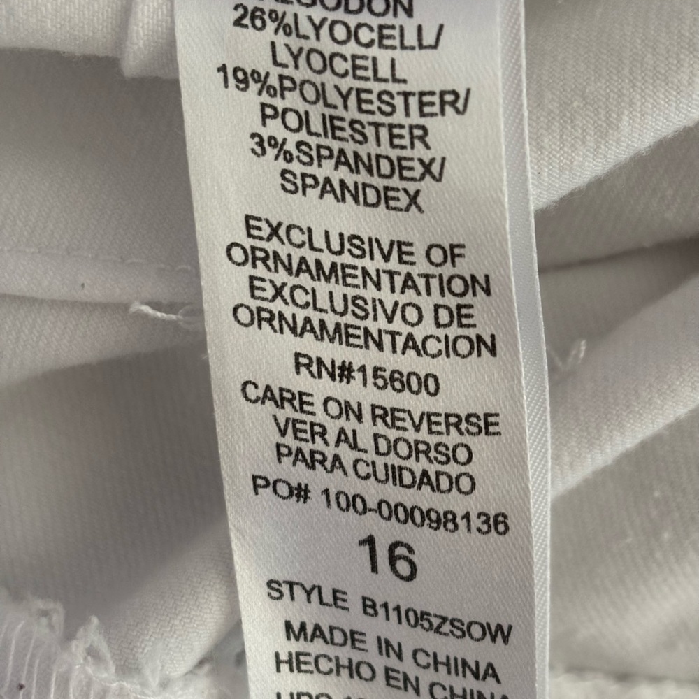 Democracy Ab Solution White Straight Leg Jeans Size 16 | Sculpting Stretch Denim - Picture 6 of 7